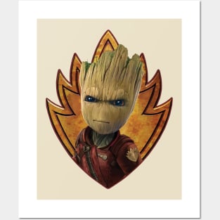 unusual groot face Posters and Art